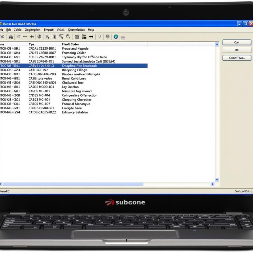 Ross-Tech VCDS Software Interface Displaying Fault Codes