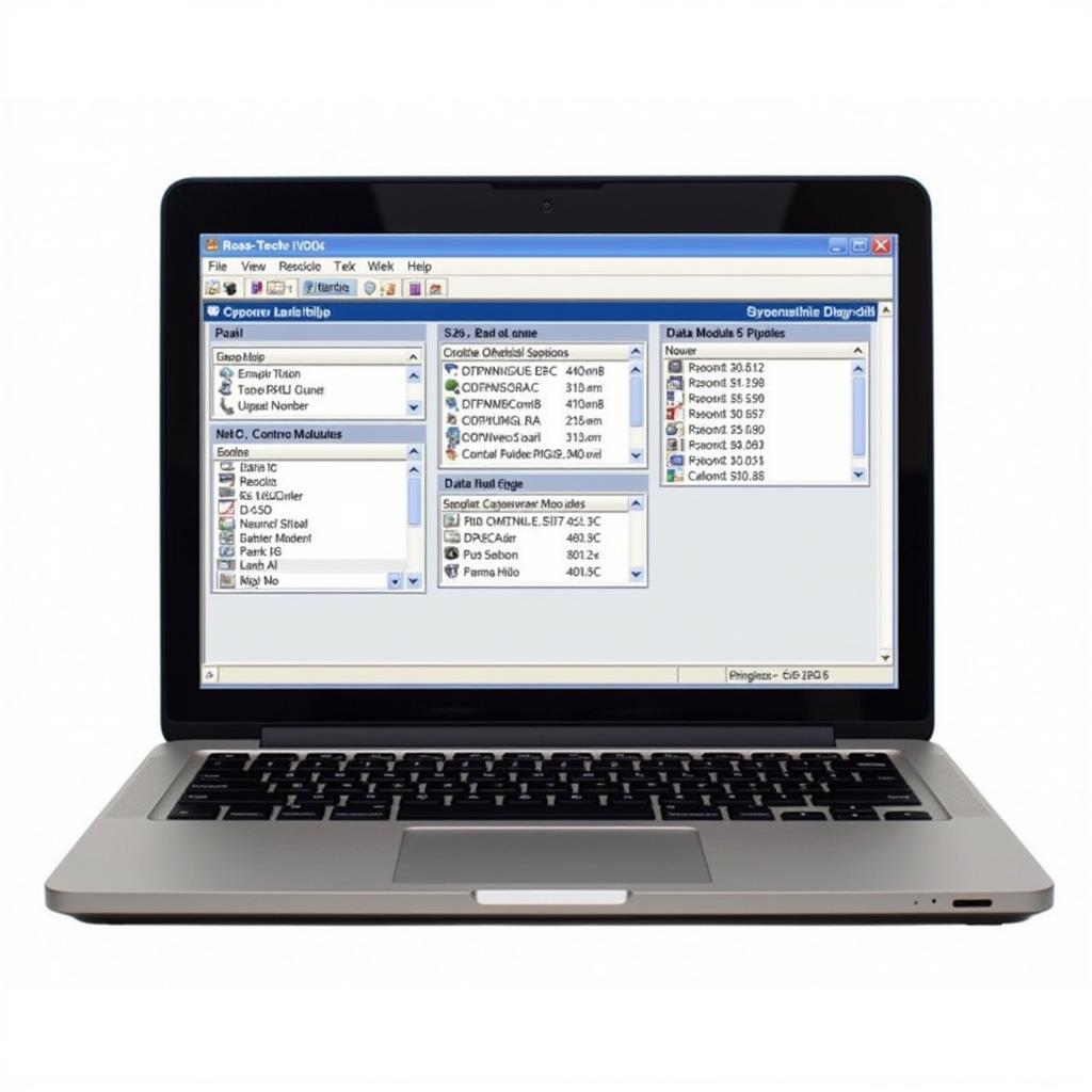 Ross-Tech VCDS Software Interface on Laptop