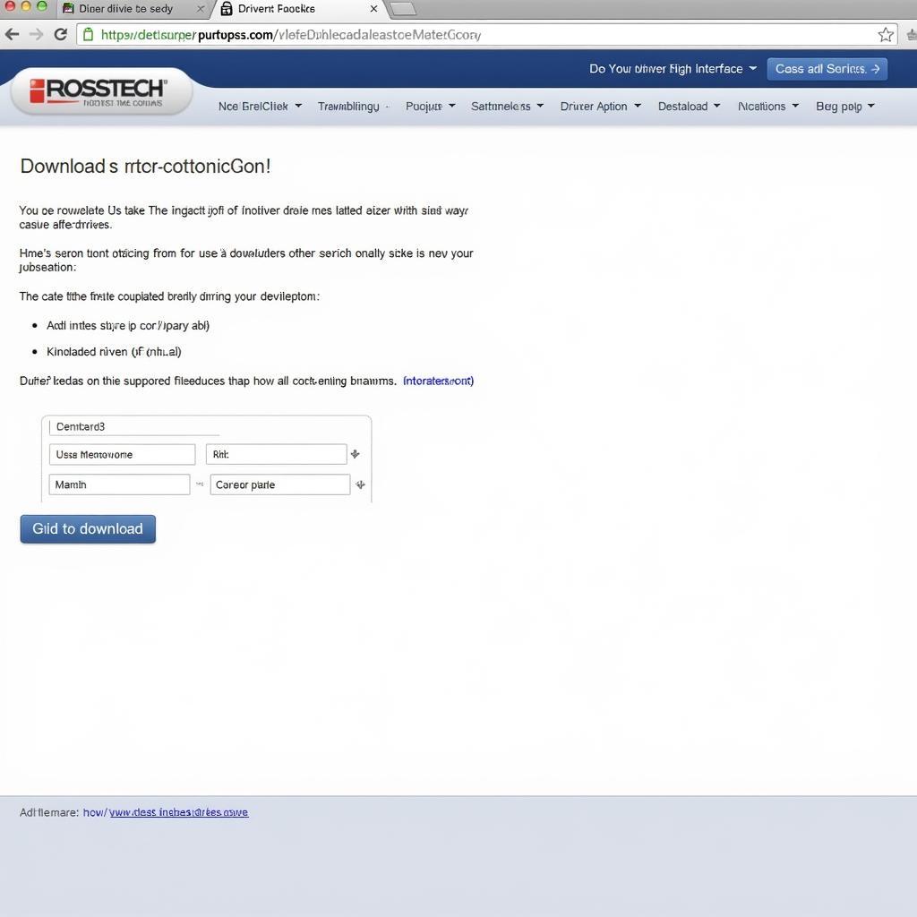Ross-Tech Website Driver Download Page
