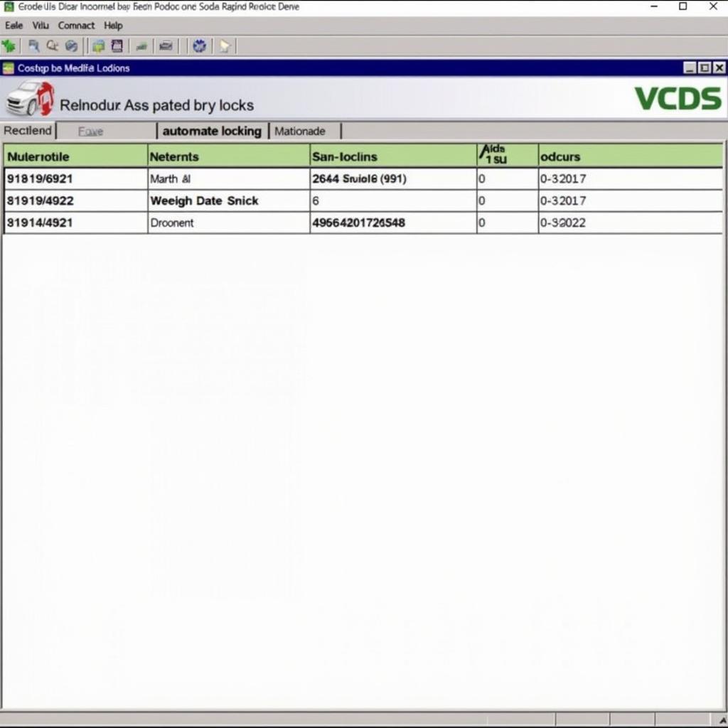 Skoda Rapid Coding Example: Automatic Locking