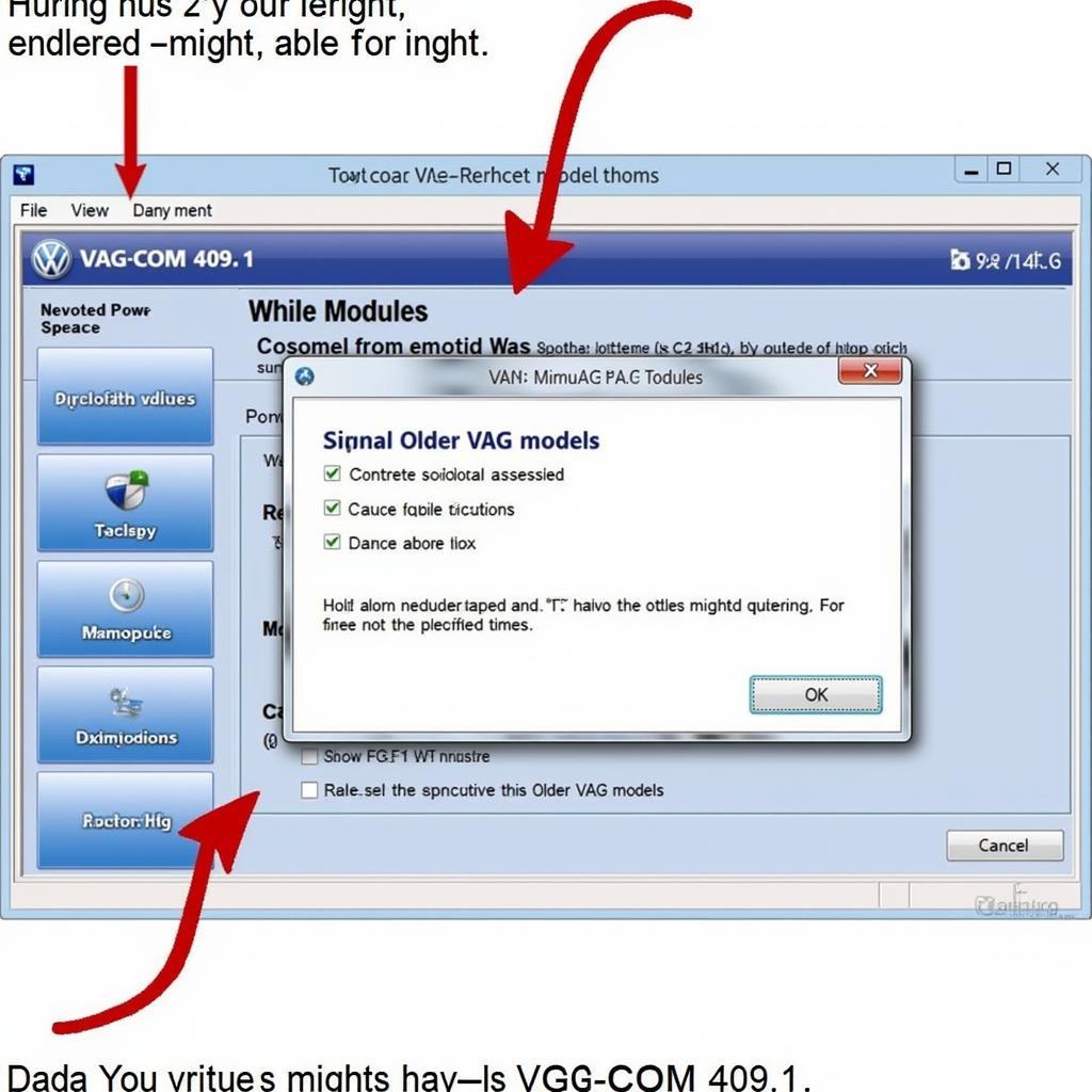 Screenshot of VAG-COM 409.1 Software Interface