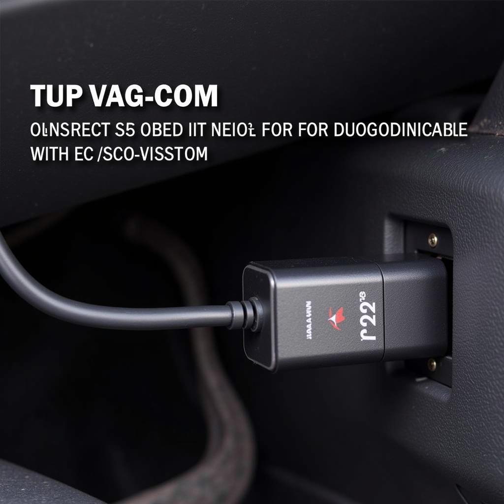 VAG-COM Cable Connected to OBD-II Port