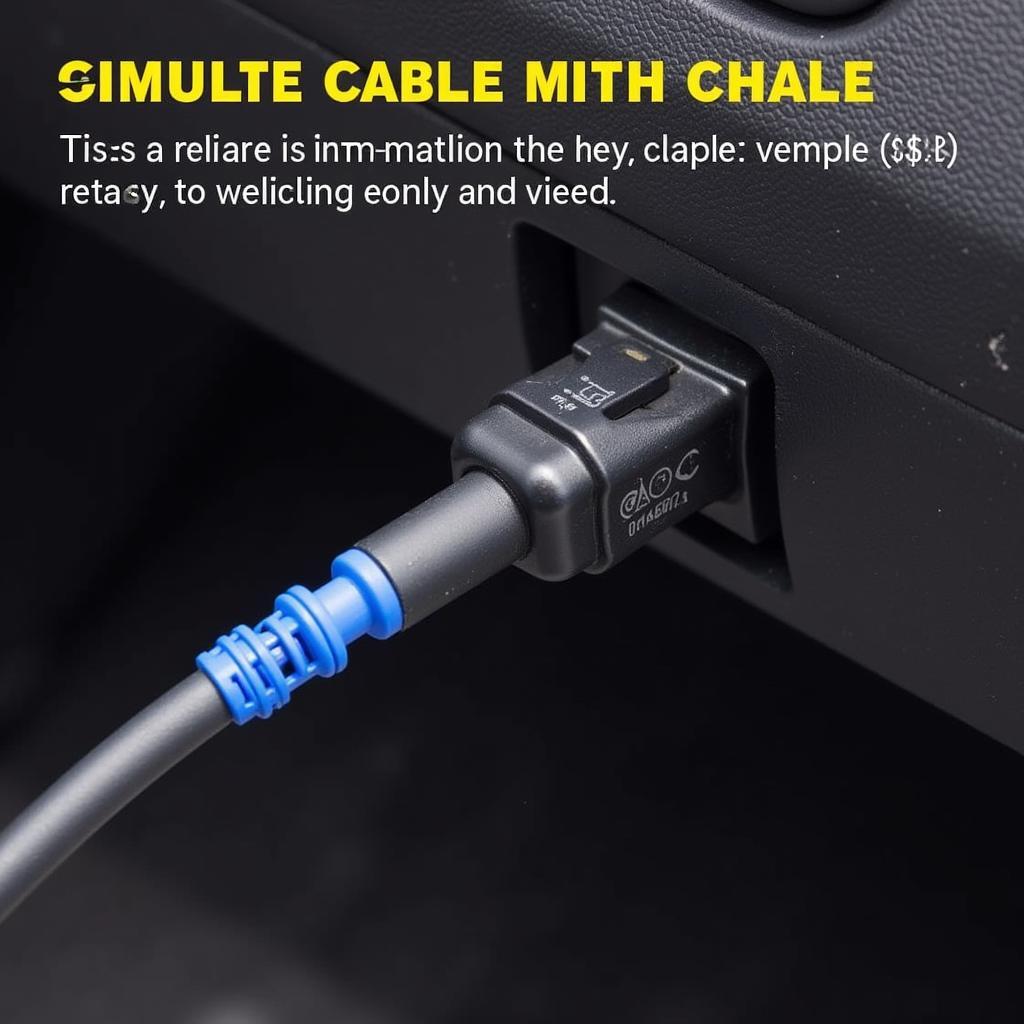 VCDS Cable Connected to OBD2 Port