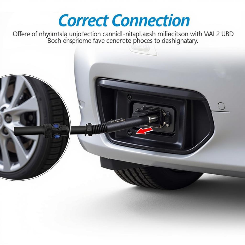 VAG COM Cable Connected to OBD2 Port