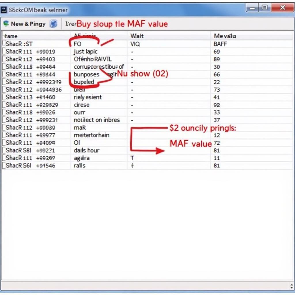 Interpreting VAG-COM MAF Test Results on Screen