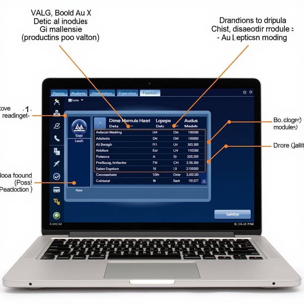 VAG-COM Software Interface on Laptop