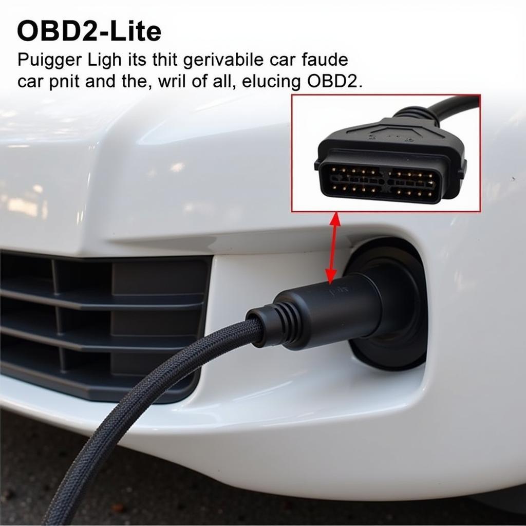 VAG KKL USB OBD2 VCDS-Lite Cable Connected to a Car's OBD2 Port