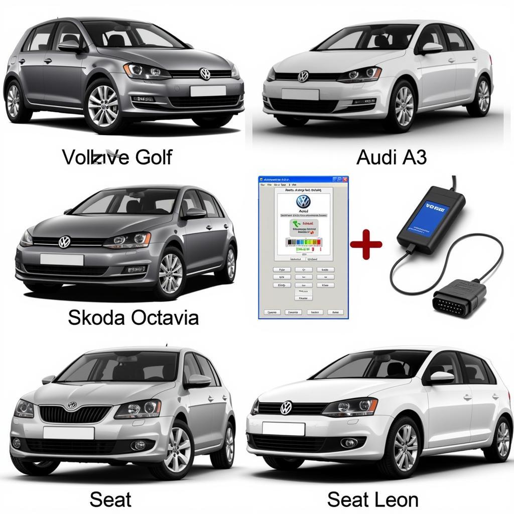 Various VAG vehicles being diagnosed with VCDS