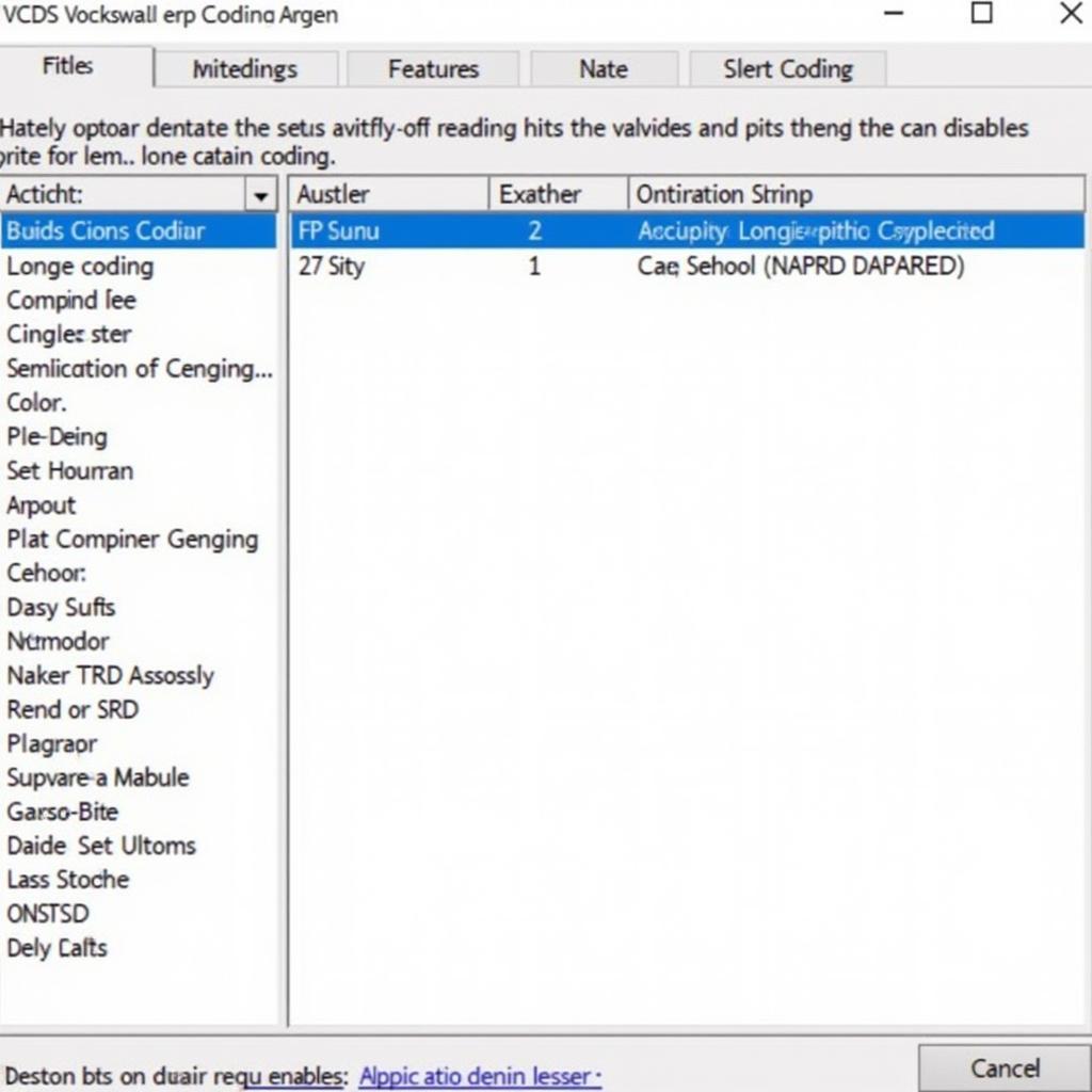 Example of Long Coding in VCDS