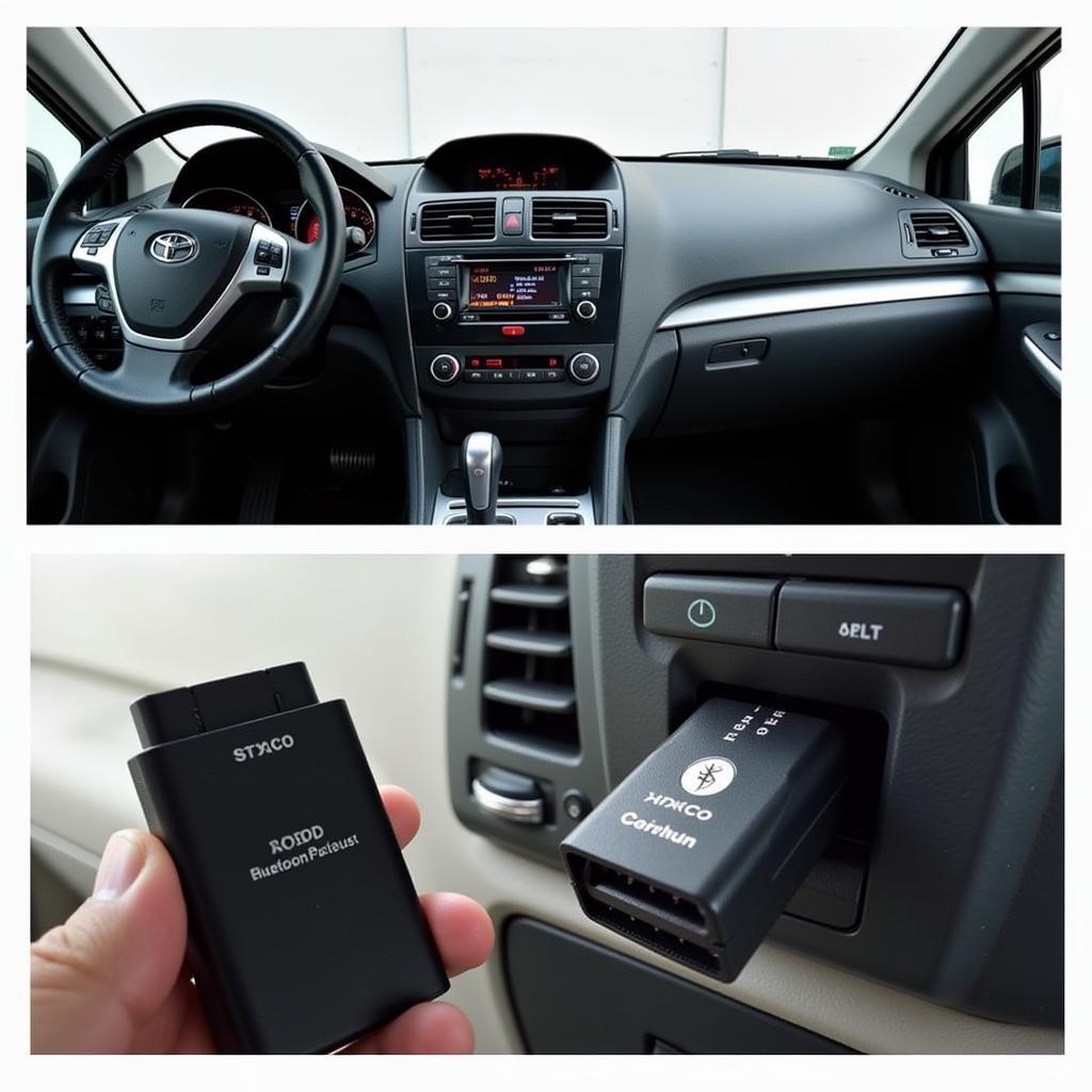 VCDS Bluetooth Module Connected to OBD-II Port