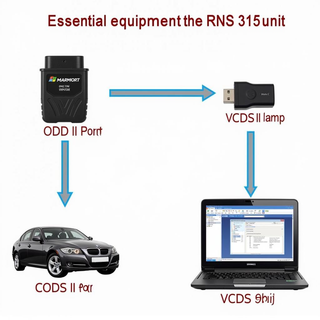 VCDS Cable and Laptop Setup for RNS 315 Coding