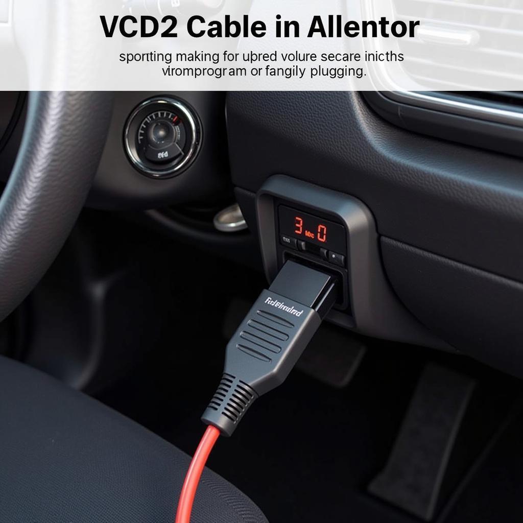 VCDS Cable Connected to OBD2 Port