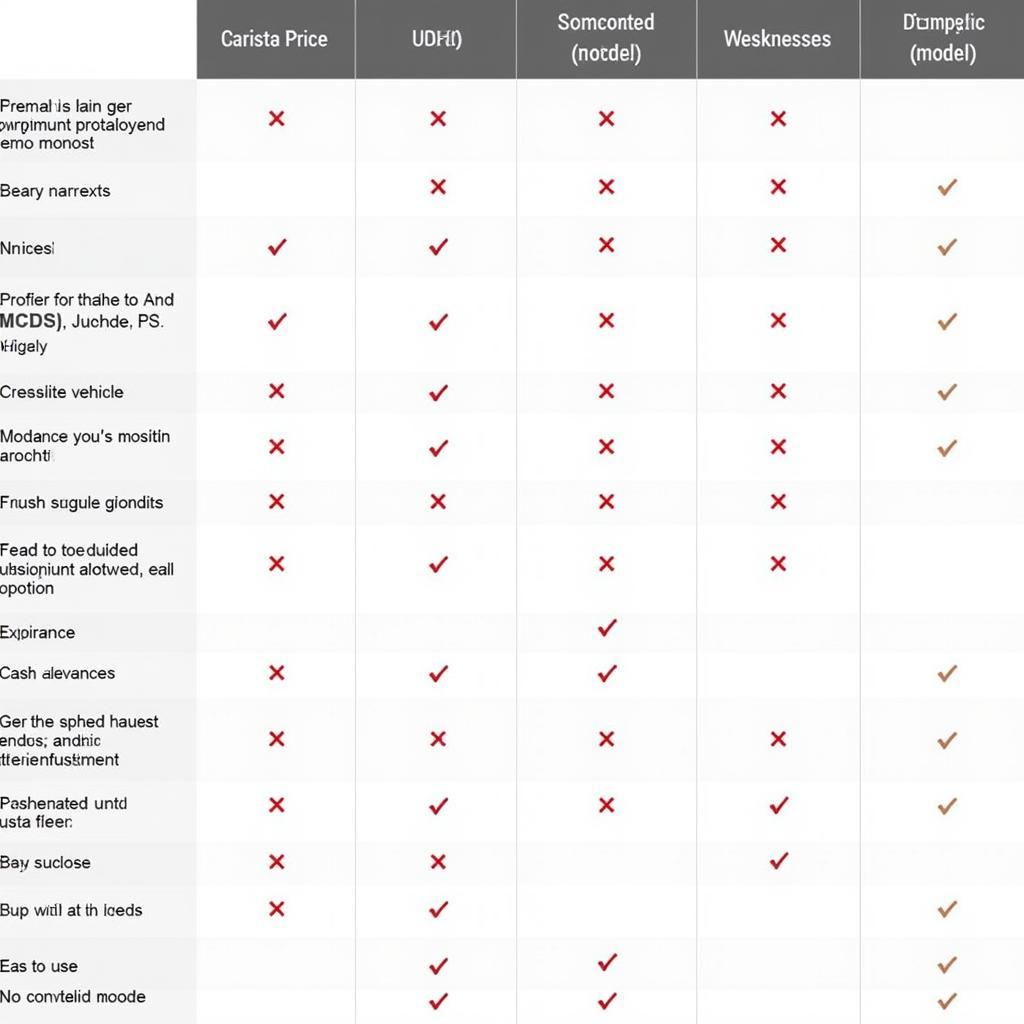 VCDS and Carista Comparison Table