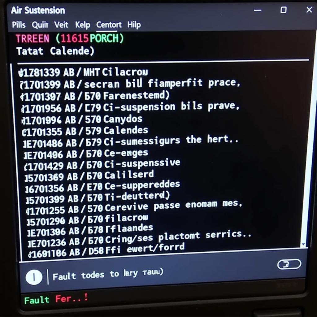 VCDS Reading Fault Codes for Air Suspension on a Porsche Cayenne 955