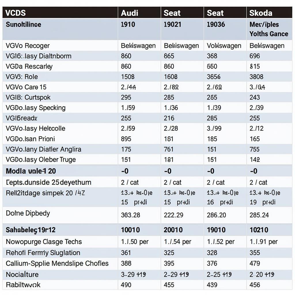 VCDS Compatibility Chart Across VAG Models