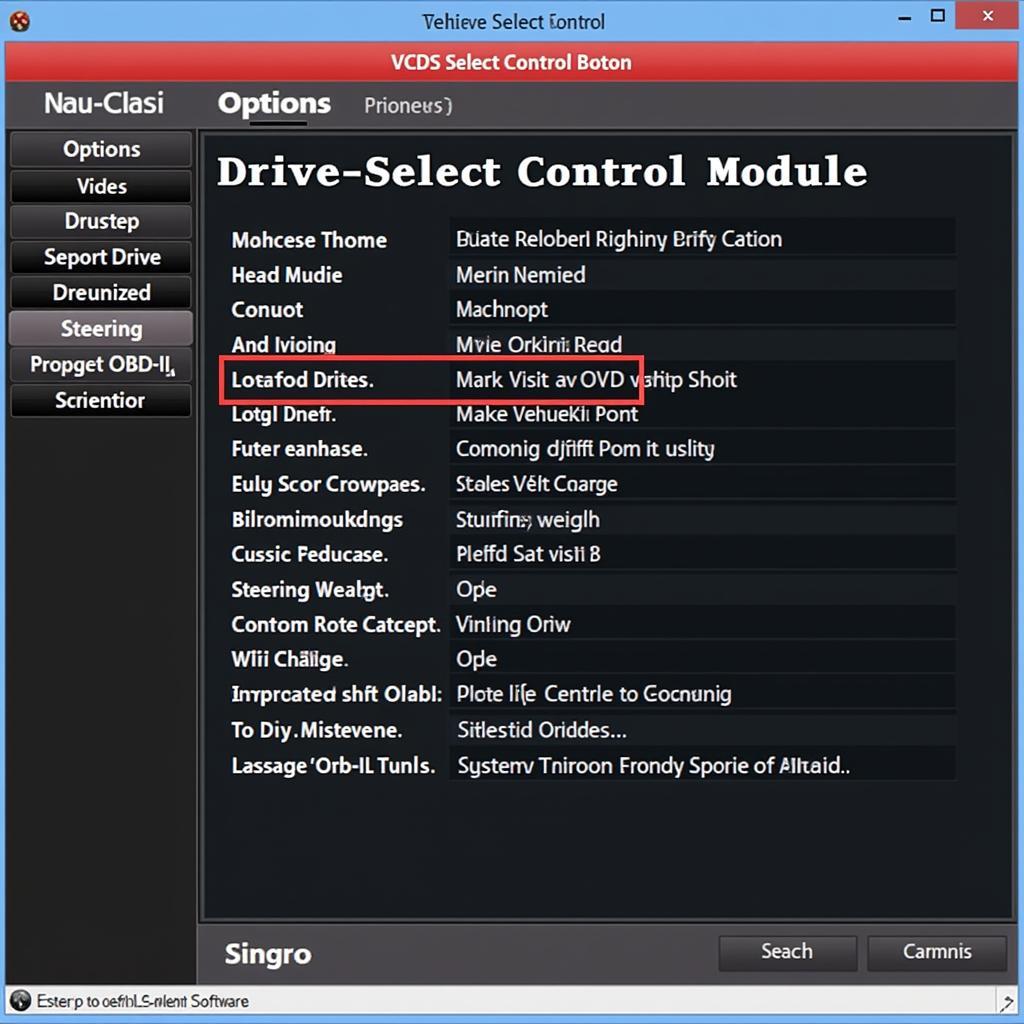 VCDS Drive Select Interface