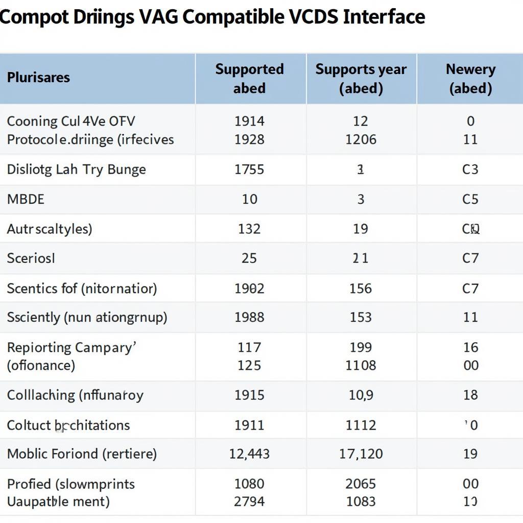 VCDS eBay Interface Compatibility Chart