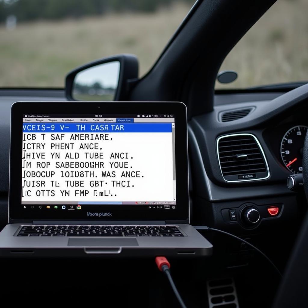 VCDS ESP Fault Codes Displayed on a Laptop Dashboard