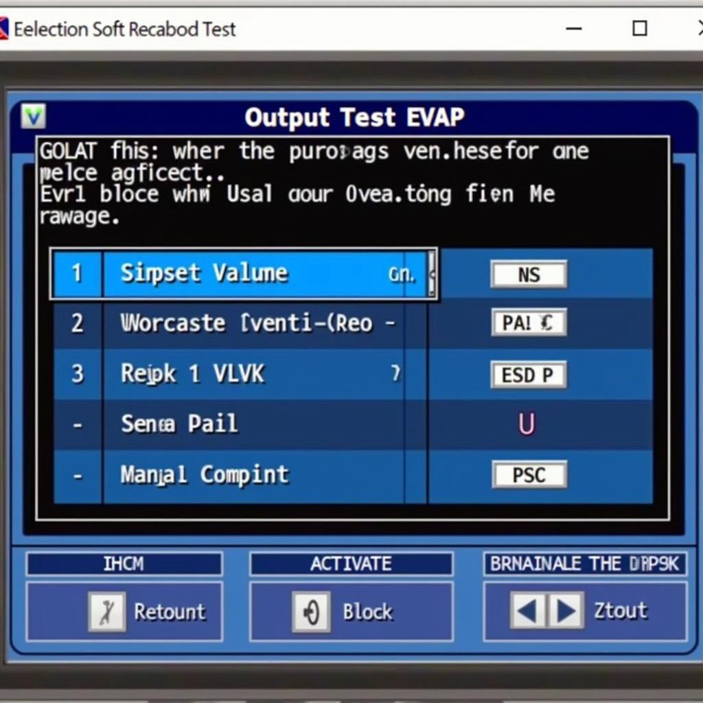 VCDS EVAP Test Screenshot