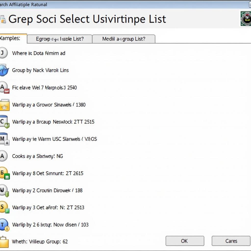 Navigating the VCDS Group List Interface