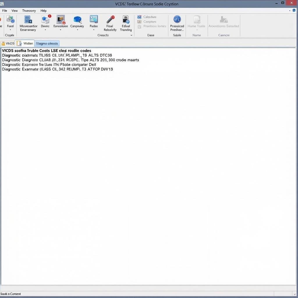 VCDS Software Interface Displaying Diagnostic Trouble Codes