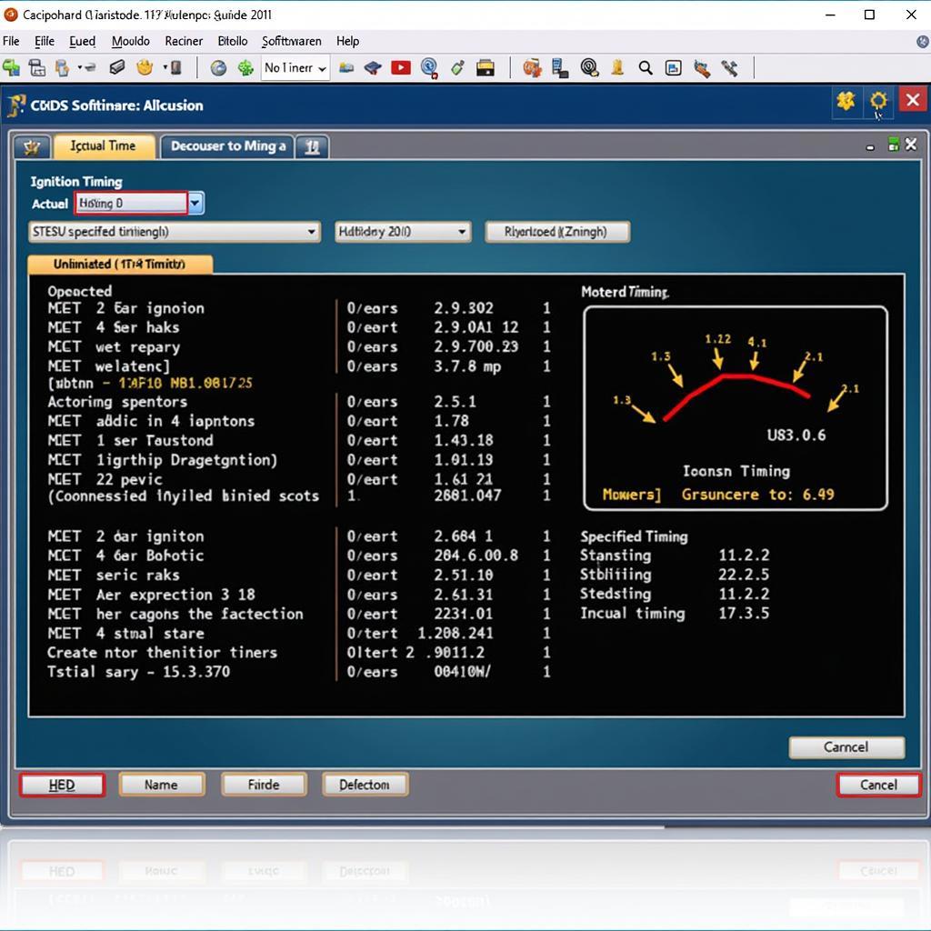 VCDS Ignition Timing Analysis Display