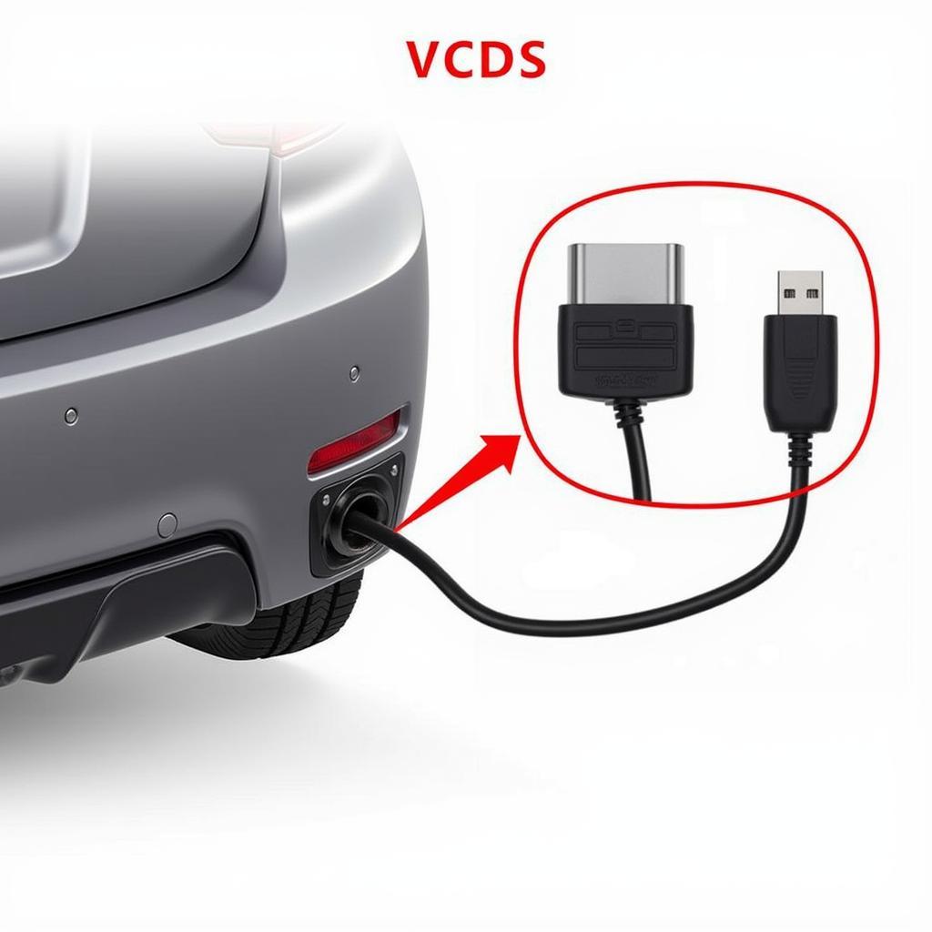 VCDS Interface Connected to OBD-II Port