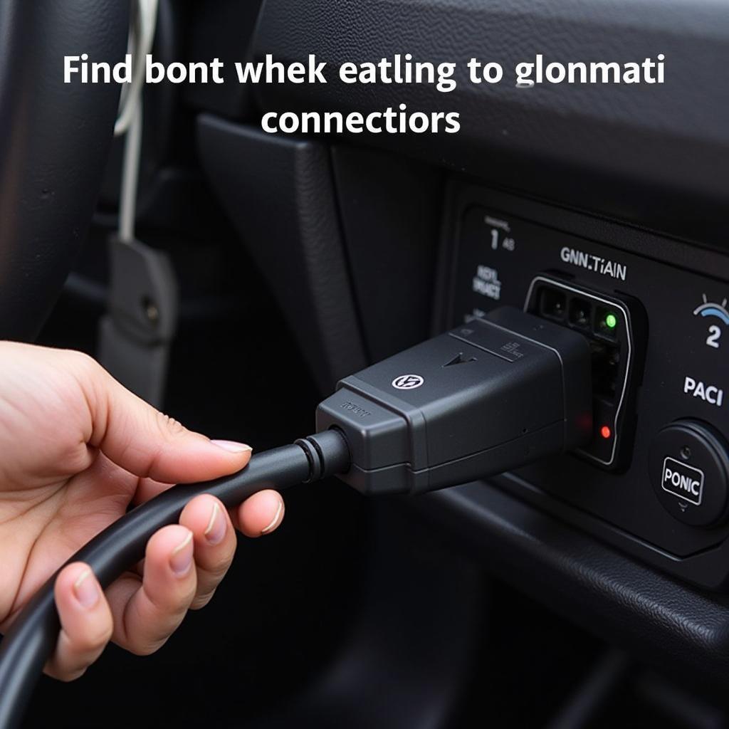 VCDS Kabel Connected to Car's OBD-II Port