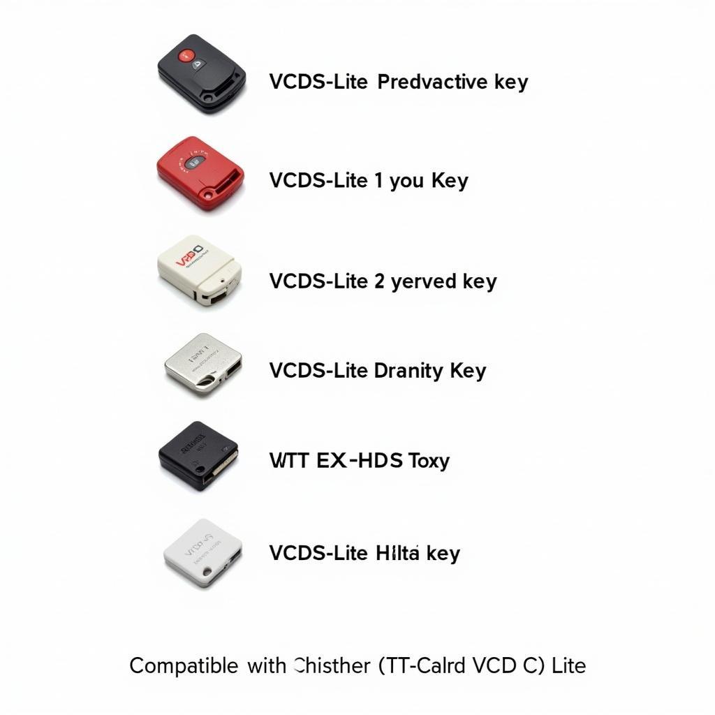 Types of VCDS-Lite Release 1.2 Program Keys