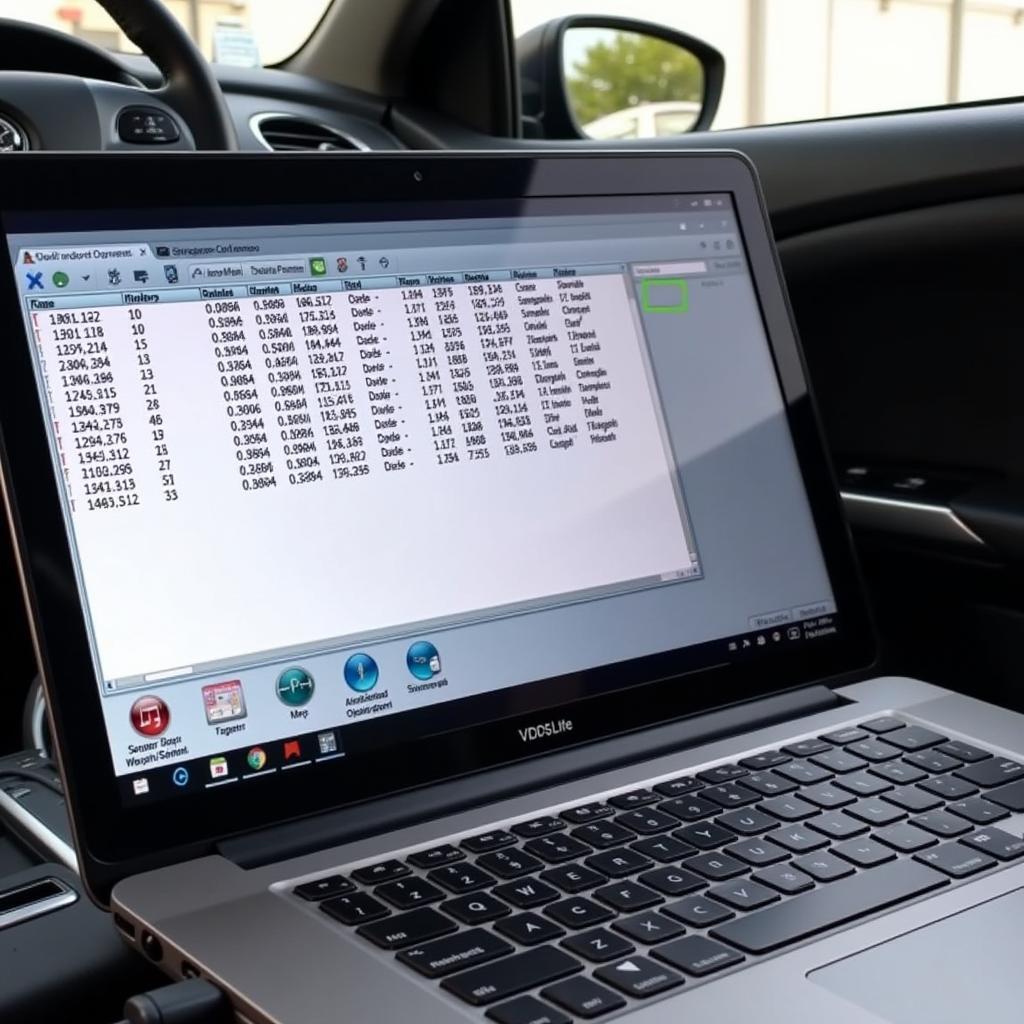 VCDS Lite Live Data Display on a Laptop