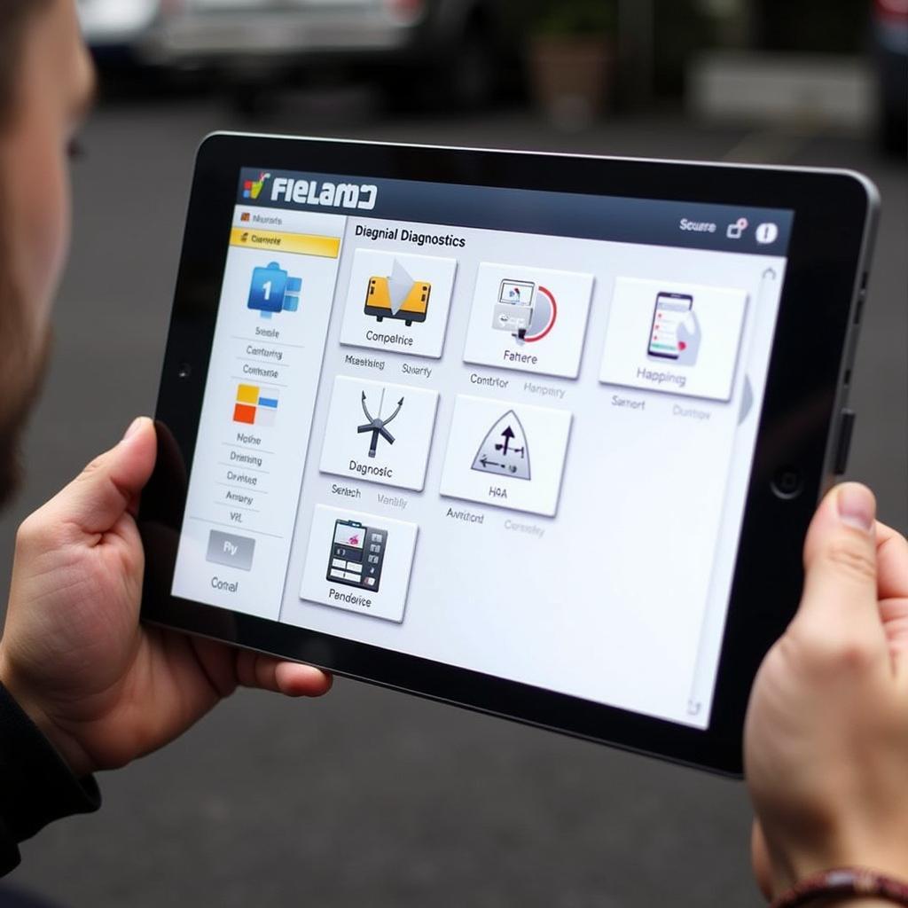 User-friendly interface of VCDS-Mobile on a tablet