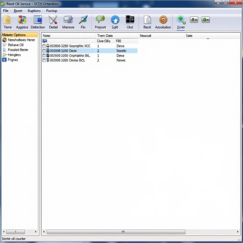 VCDS Oil Service Reset Screen