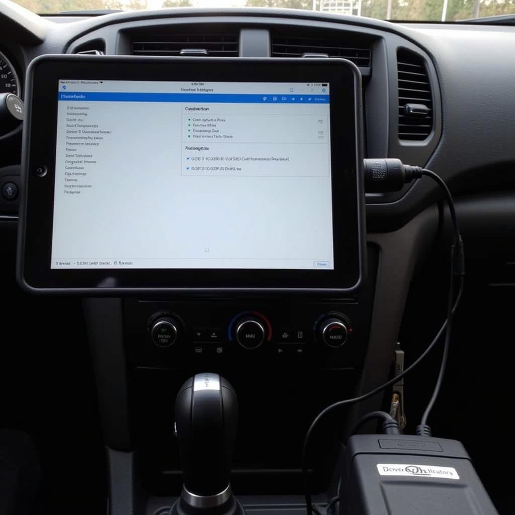 VCDS PE Tablet Connected to a Car