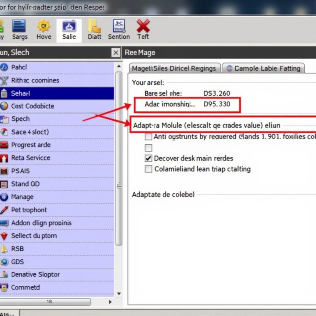 VCDS Software Interface for 7 Speed DSG Reset: Navigating the Menus