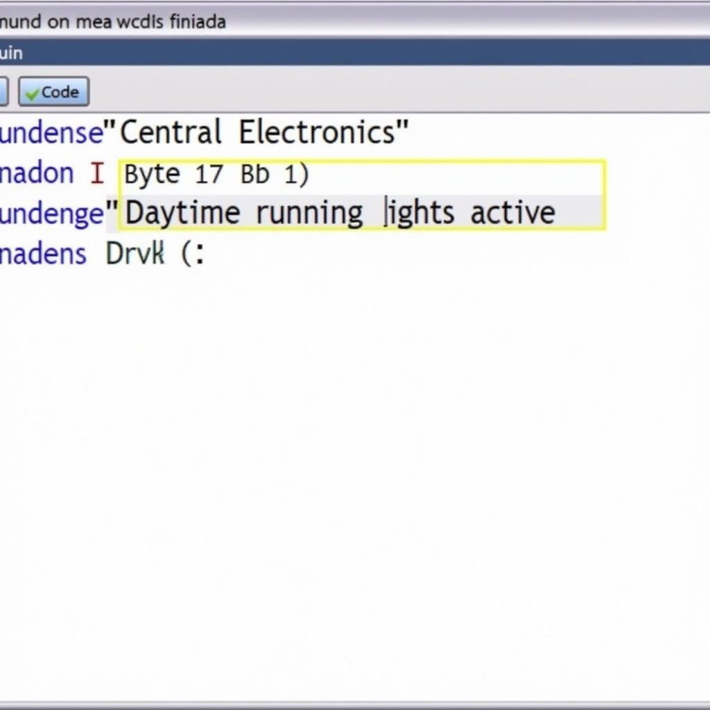 VCDS Software Showing Coding Screen for DRL Modification