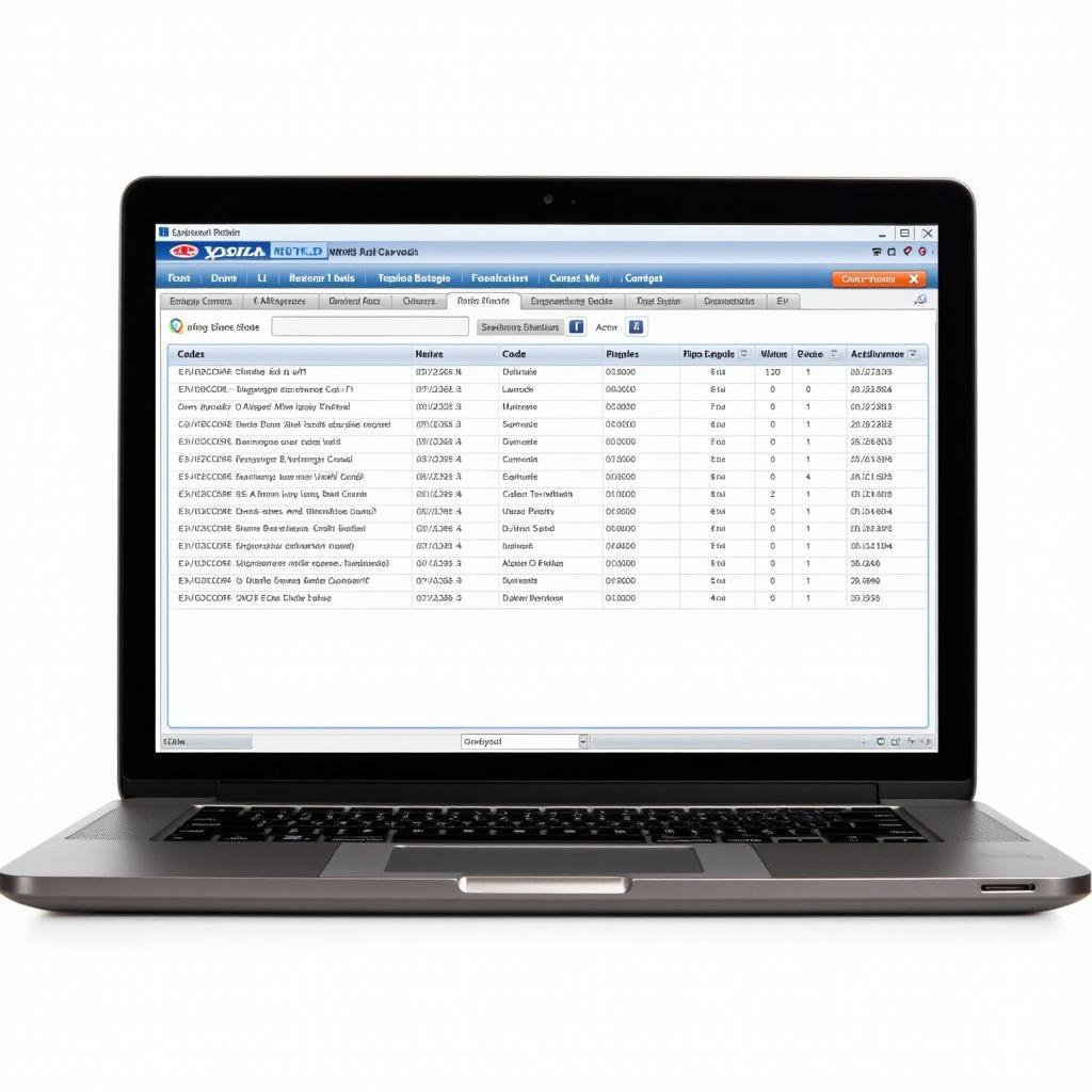 VCDS Software Displaying Fault Codes on a Laptop