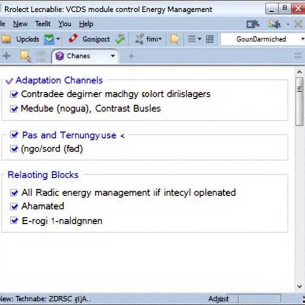 VCDS Software Interface for Audi Energy Management Settings