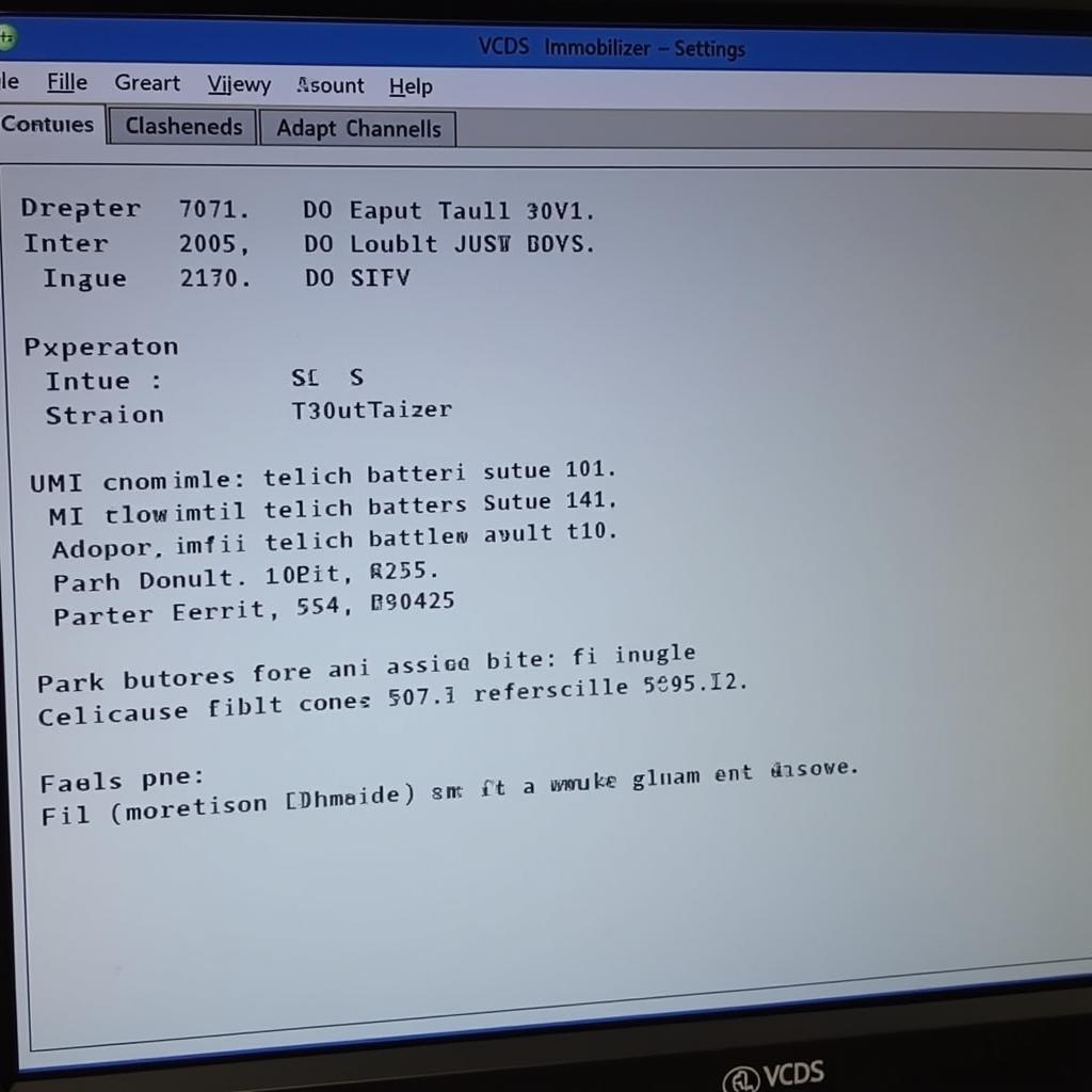 VCDS Software Interface Immobilizer Settings