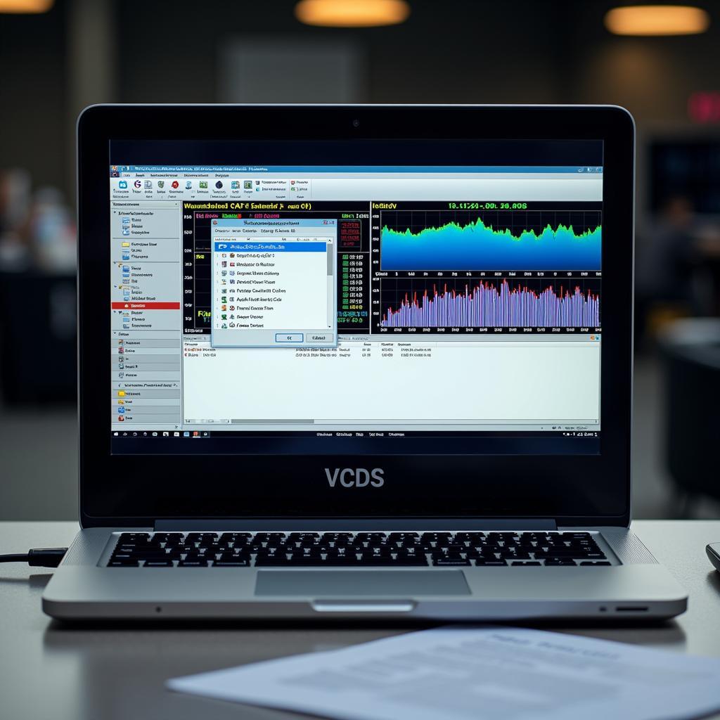 VCDS Software Interface Displayed on a Laptop Screen