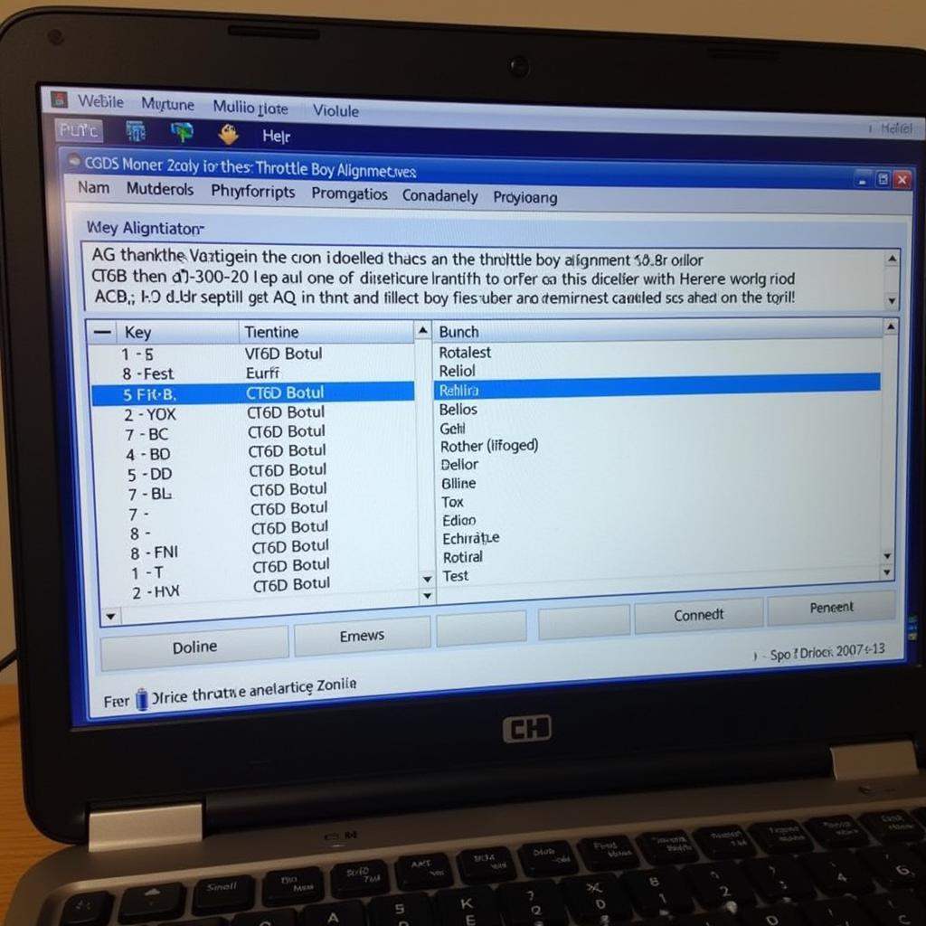 VCDS software interface showing throttle body alignment process