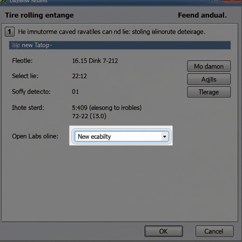 VCDS Software Interface for Tire Diameter Adjustment