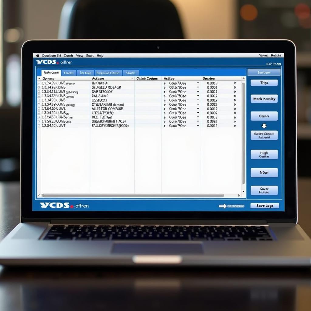 VCDS software screenshot displaying fault codes.