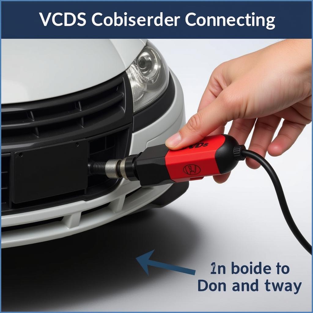 Connecting VCDS Cable to Volkswagen OBD-II Port