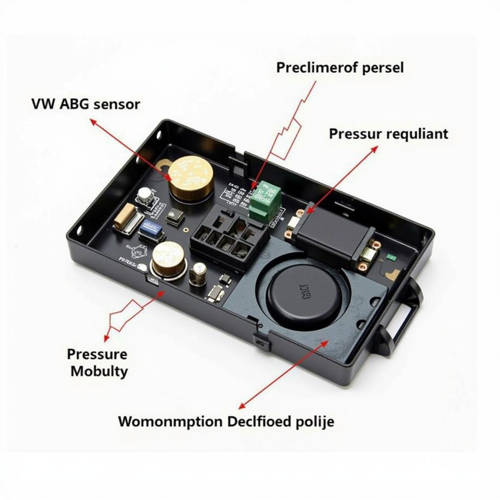 VW ABS Module Showing Location of Internal Pressure Sensor