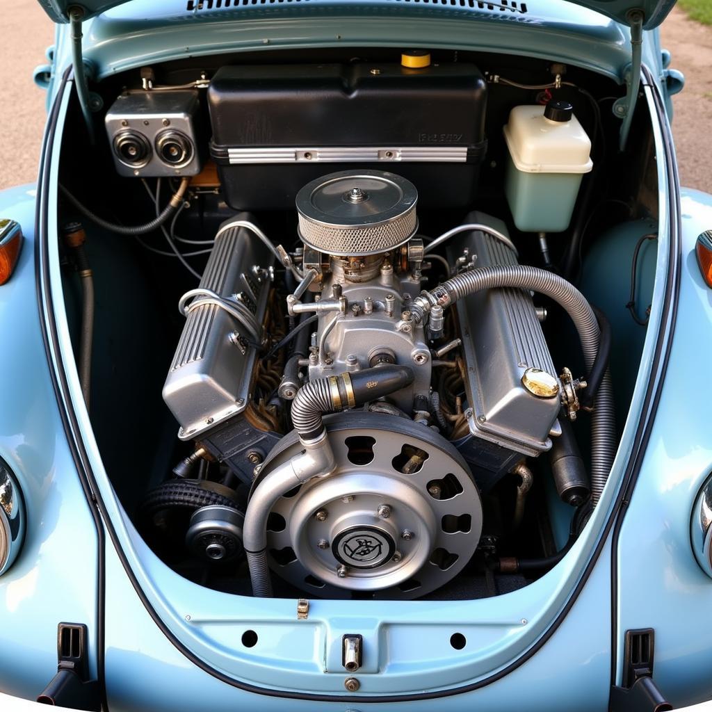 VW Beetle Engine Bay Overview