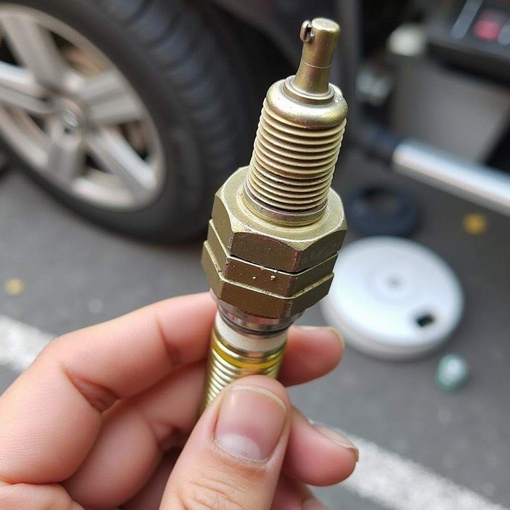 VW Beetle P0301 Fault Code: Examining a Worn Spark Plug