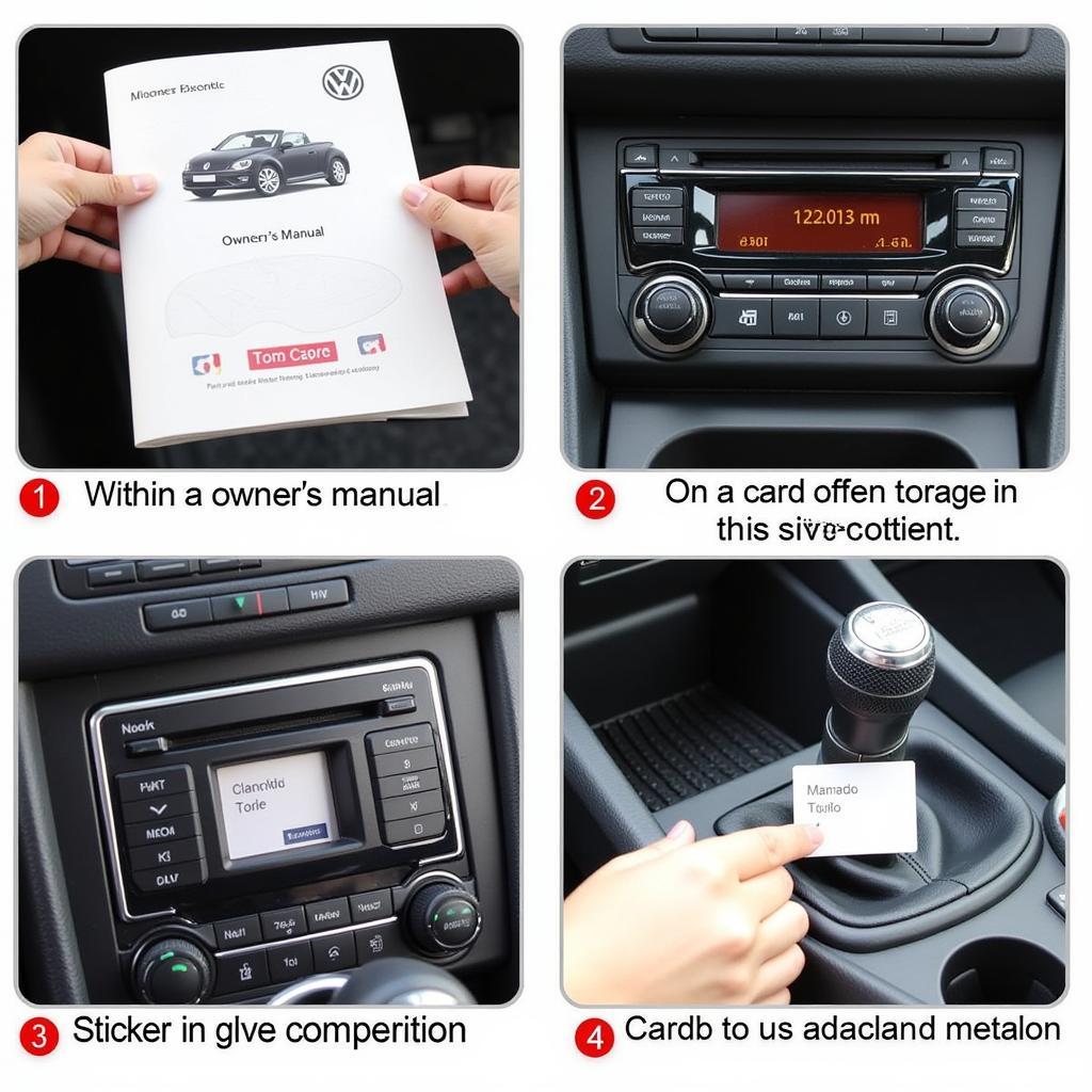 VW Beetle Radio Code Location