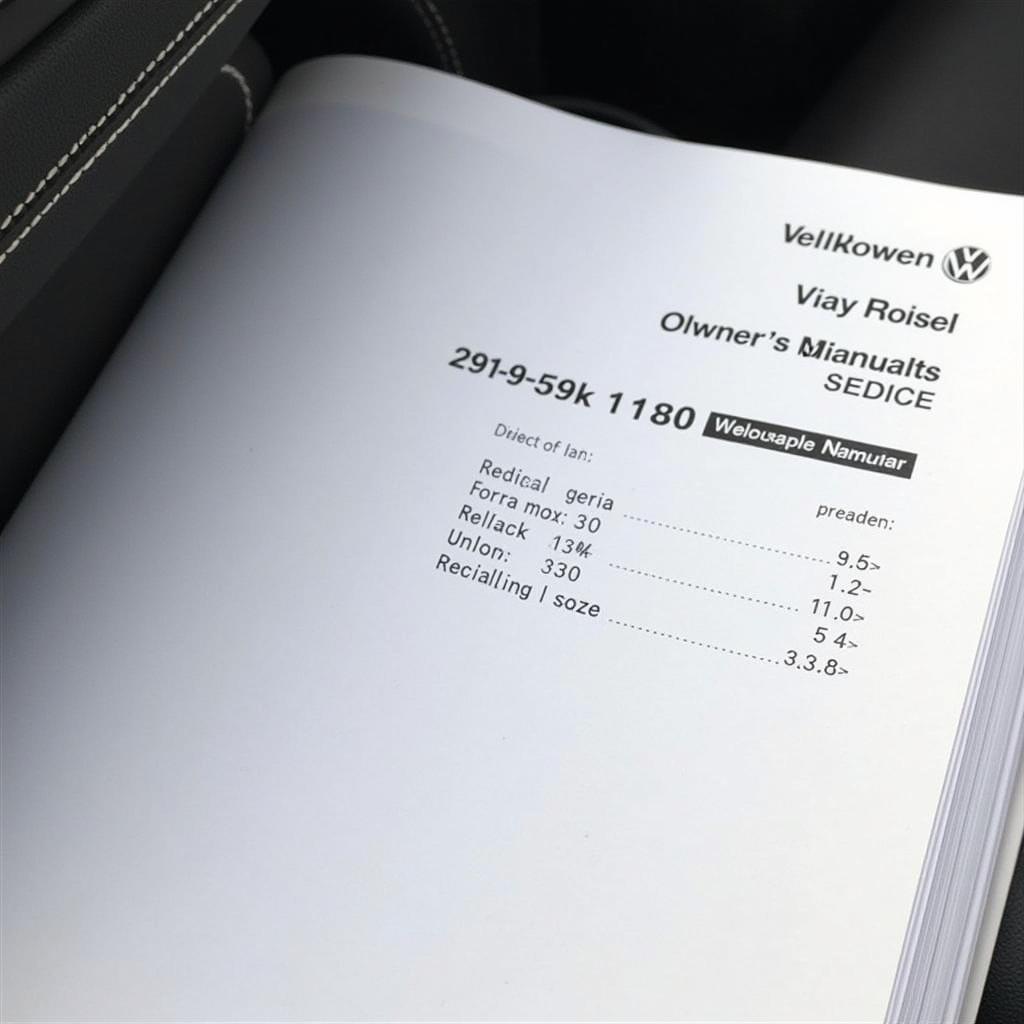 Car documentation showing the radio code