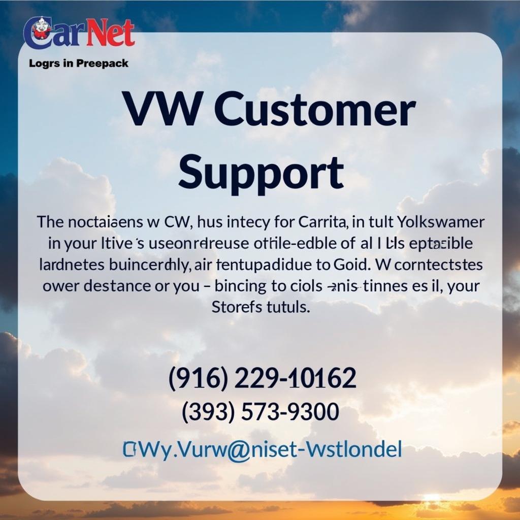 VW Car-Net Customer Support Contact Information