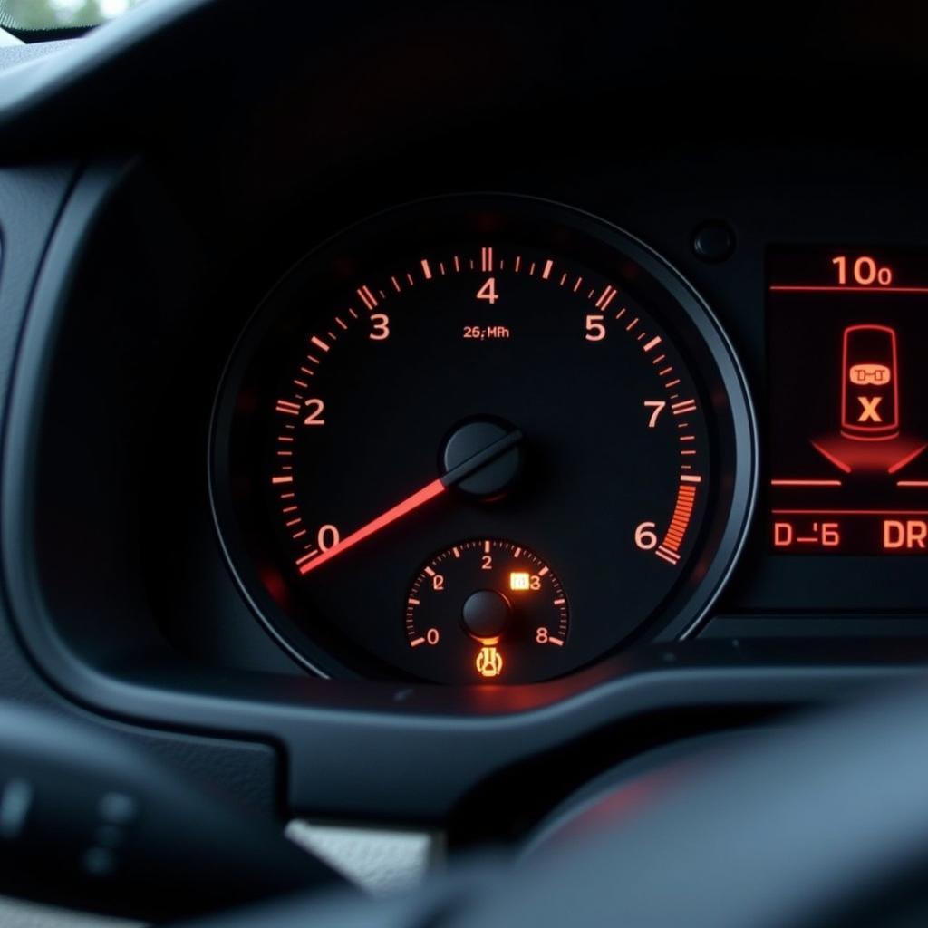 Check Engine Light Illuminated on a VW Dashboard